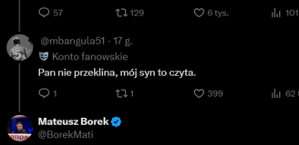 ODPOWIEDŹ Mateusza Borka na prośbę kibica xD